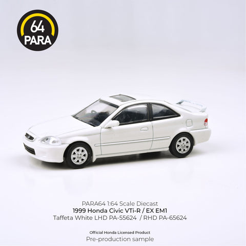 (Pre-Order) 1999 Honda Civic Si EM1 Taffeta White EX RHD Para64 - Big J's Garage