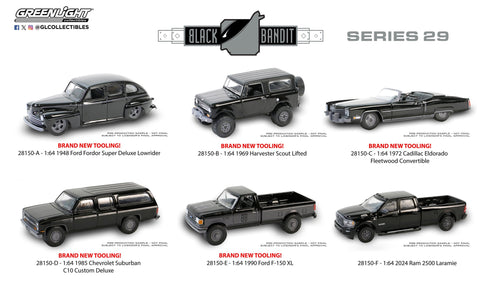 (Pre-Order) Black Bandit Series 29 6 Car Assortment Greenlight Collectibles - Big J's Garage