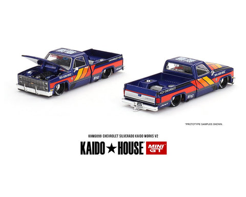 (Pre-Order) Chevy Silverado Kaido Works V2 Kaido House x Mini GT - Big J's Garage