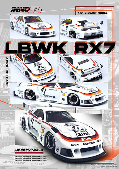 Mazda RX7 (FD3S) LB-Super Silhouette LBWK White Inno 64 Big J's Garage