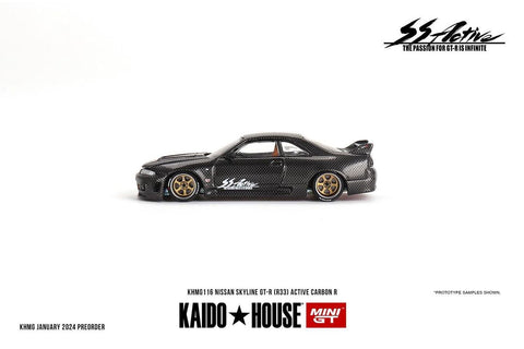 (Pre-Order) Nissan Skyline GT-R (R33) Active Carbon R Kaido House x Mini GT - Big J's Garage