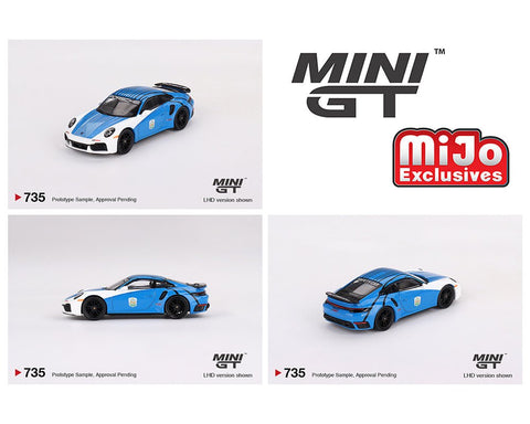 (Pre-Order) Porsche 911 Turbo S Safety Car 2023 IMSA Daytona 24 Hours – Blue Mini GT Mijo Exclusives - Big J's Garage
