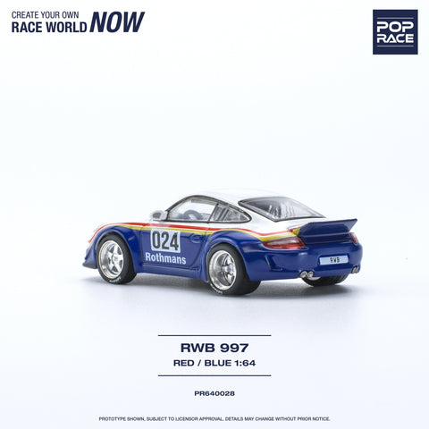 (Pre-Order) Porsche RWB 997 Red/Blue Pop Race - Big J's Garage