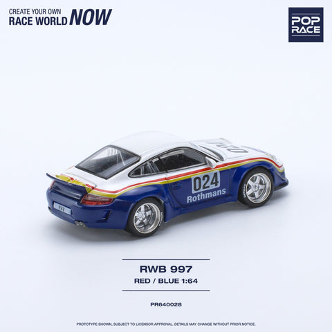 (Pre-Order) Porsche RWB 997 Red/Blue Pop Race - Big J's Garage