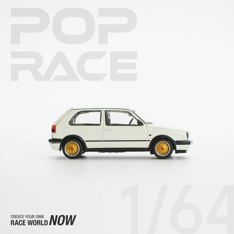 (Pre-Order) Volkswagen Golf GTI MkII White Pop Race - Big J's Garage