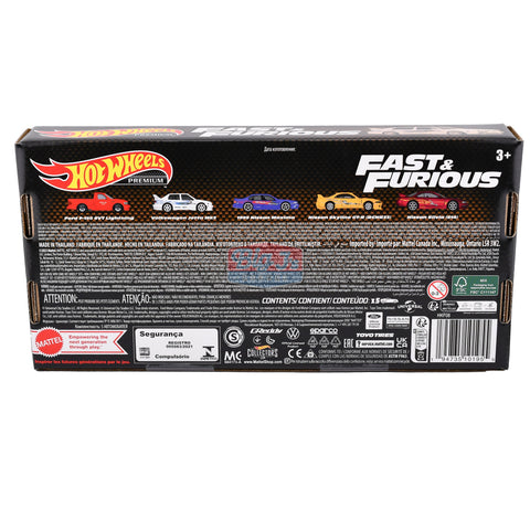 (SEALED) Hot Wheels The Fast & The Furious Premium 5 Pack Set - Big J's Garage